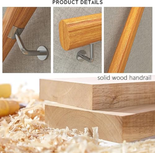 Support de rampe extérieure et barre de support de rampe d'escalier en bois pour balcon et jardin