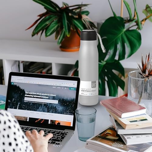 Image of Stainless Steel Insulated Water Bottle | Leak-Proof Vacuum Flask for Hot & Cold Drinks | Durable Thermos Bottle for Travel, Gym & Office(Pack of 1)