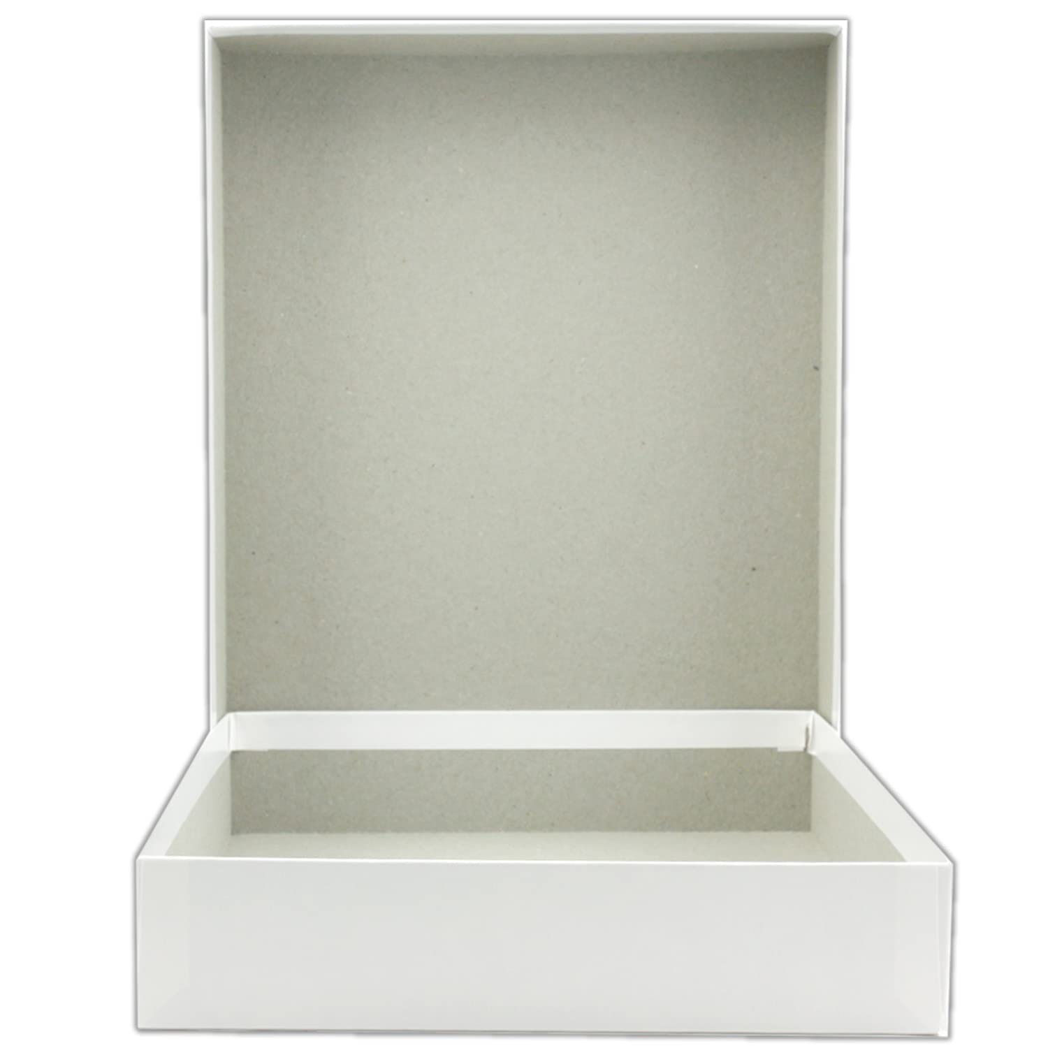30x caja de regalo con tapa - marrón (papel kraft) - tamaño: B5 - dimensiones interiores: 26 x 19 x 4 cm - caja de cartón - caja de regalo - caja de almacenamiento - caja de fotos
