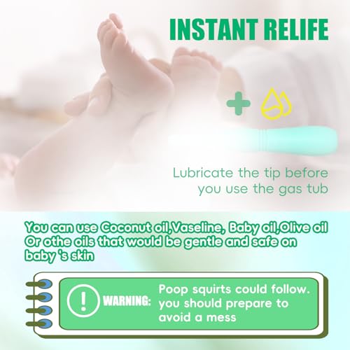 Image of 20 Count Gas and Colic Reliever for Babies, Baby Gas Colic Relief, Natural Solution for Baby Colic and Gas Relief, Safe & Effective Instant Constipation Relief for Babies (Green)