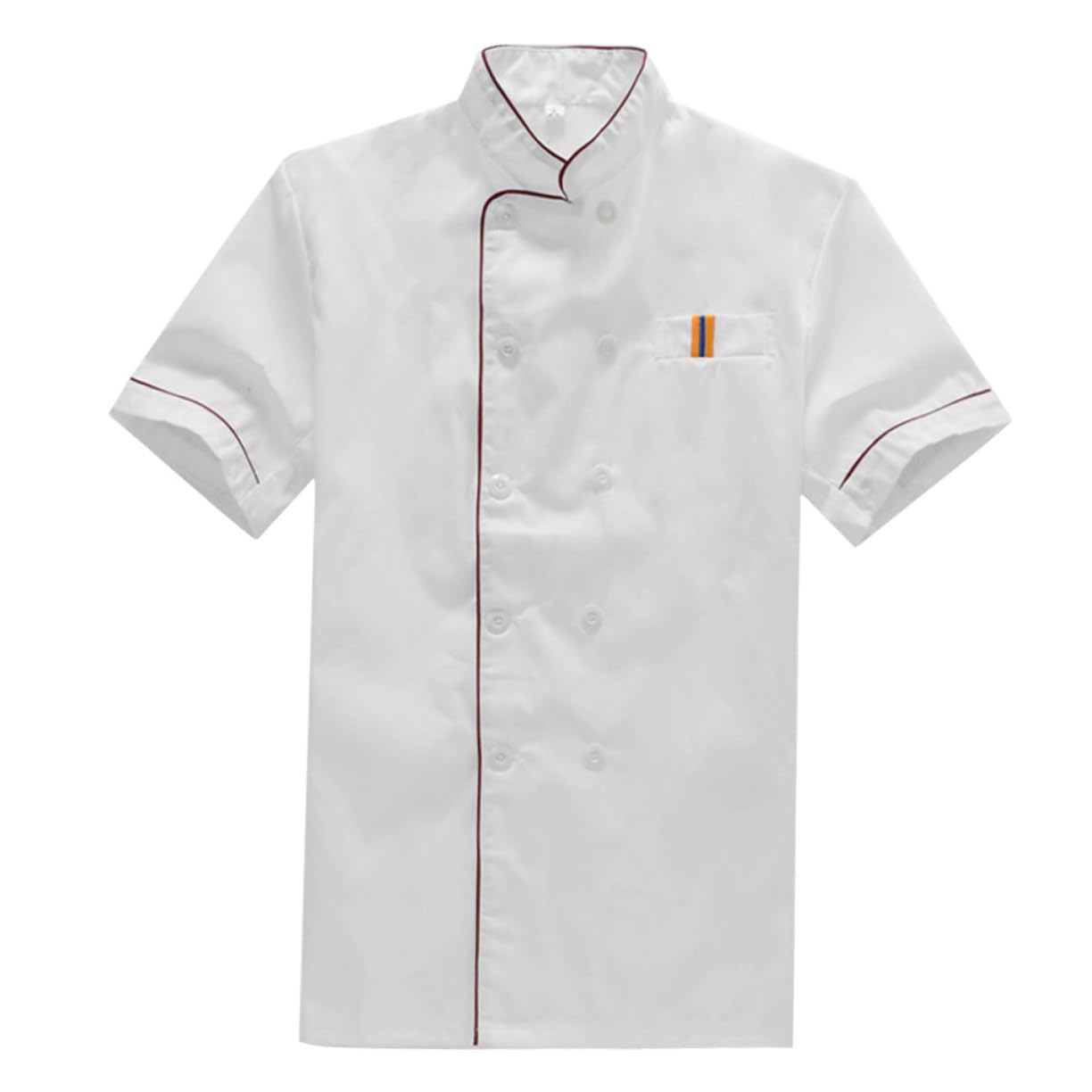 GALPADA Unisex Summer Short Sleeve Chef Coat Casual Loose Chef Top for Bakery Hotel Restaurant Easy to Wash Oil Xxl White
