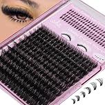 Thick Lash Extensions with Bottom Eyelash Clusters Fluffy Volume Lash Clusters 298Pcs Dramatic DIY Individual Lashes 10MM-20MM Long Eyelashes Extensions