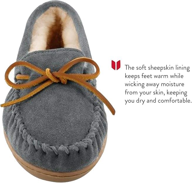 Minnetonka womens Sheepskin Hardsole Moc - Image 4