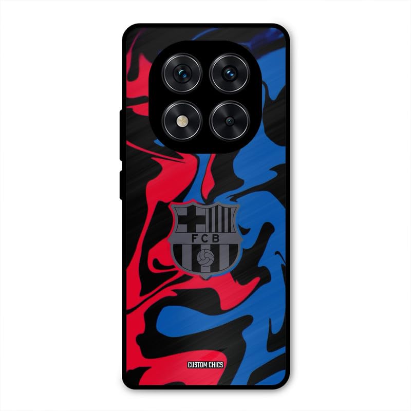 Image of PrintShield FC Barcelona Comic Back Cover for RedmiNote 14 Pro, Shockproof Printed Phone Case with Soft TPU Sides & Anti-Slip Grip