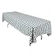 LinenTablecloth 60 x 126-Inch Rectangular Polyester Tablecloth Green & White Checker