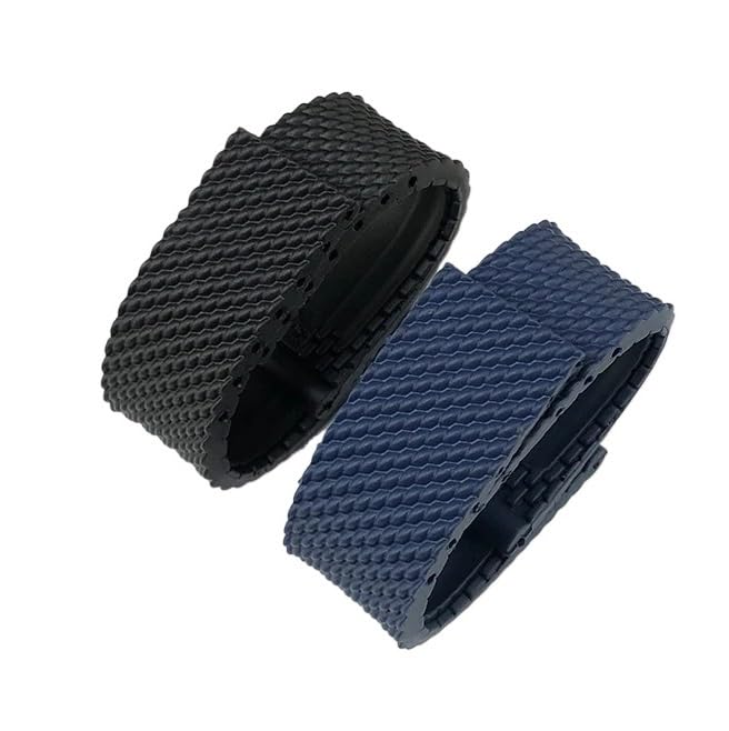 Bracelet silicone tressé 22mm anti-transpiration pour Breitling Avenger robuste - 6