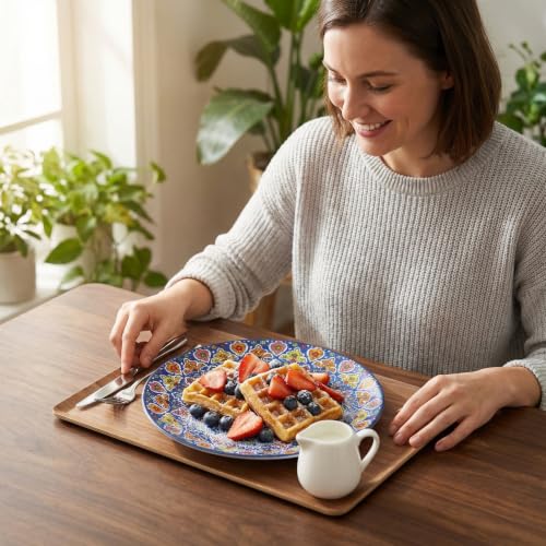 glowworm Dinner Plates, 10.5 Inch Ceramic Plates Set of 6, Bohemian by glowworm - Used condition - Image 8