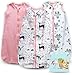 Cute Castle Baby Sleep Sack 0-6 Months - Lightweight 100% Cotton 2-Way Zipper TOG 0.5 Infant Wearable Blanket, Newborn Essentials Toddler Sleep Clothes (3 Pack Pink)