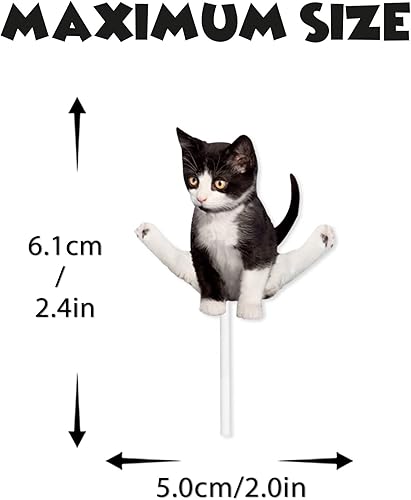 Miniatura 4 de Linda selección de decoración de cupcakes de postre de gato para decoración de temática de gatos lindos y encantadores, baby shower, niños y niñas,