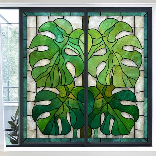 Vinilo decorativo adhesivo para ventanas Tropical Leaf Plant miniatura 3