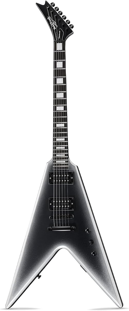 WestCreek CERBERUS Solid Body Electric Guitar | V Heavy Metal Guitar, Right Handed, Rounded End Frets, Bone Nut, Rosewood Fretboard, Mahogany Body (Black)