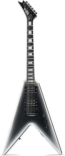 WestCreek CERBERUS - Guitarra eléctrica de cuerpo sólido, guitarra de metal pesado V, diestro, trastes de extremo redondeado, tuerca de hueso,