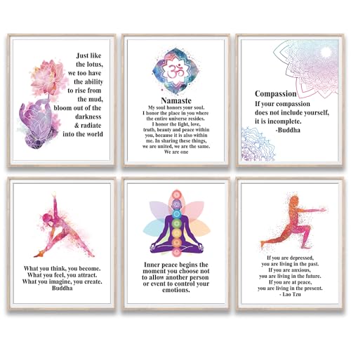 Buddha Decor, Meditation Room Decor, Healing Web Poster, Namaste Yoga,