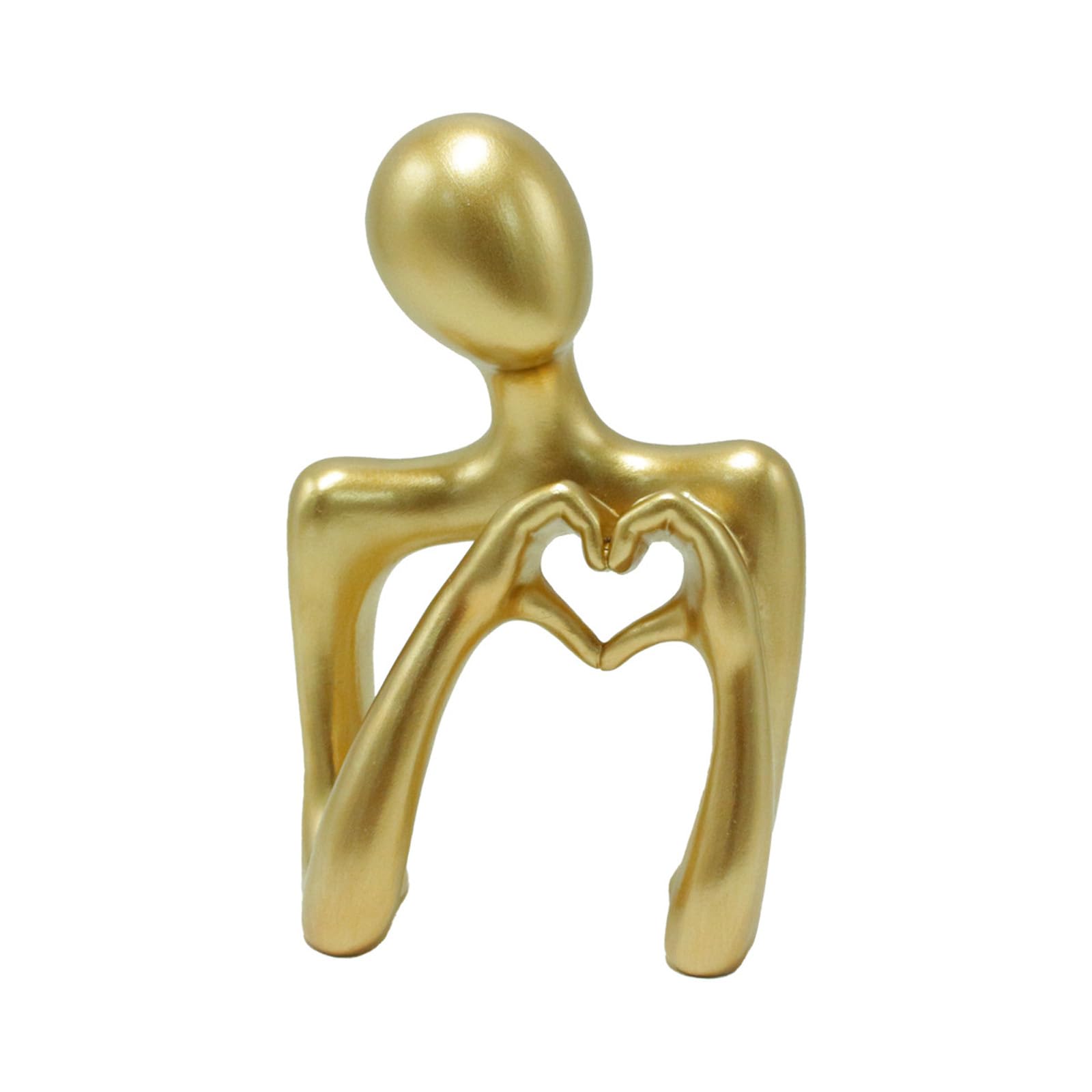 Tsophreniq Miniature Love Heart Resin Ornament Abstract Sculpture Display Piece for Desktop Decoration Resin Heart Sculpture