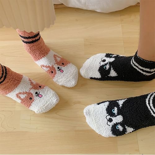 Image of Benefeet Sox Womens Fuzzy Socks Girls Cute Slipper Sock Funny Fluffy Winter Warm Soft Cozy Plush Indoor Sleep Sock