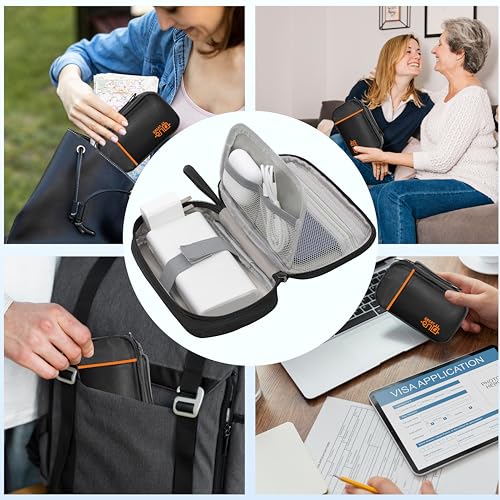 Image of Electronics Organizer,Travel Cord Organizer Pouch, Portable Cable Organizer Bags, Waterproof Electronic Accessories Storage Case for Cables, Cords, Charger, Phone (Single Layer-Small-Black)