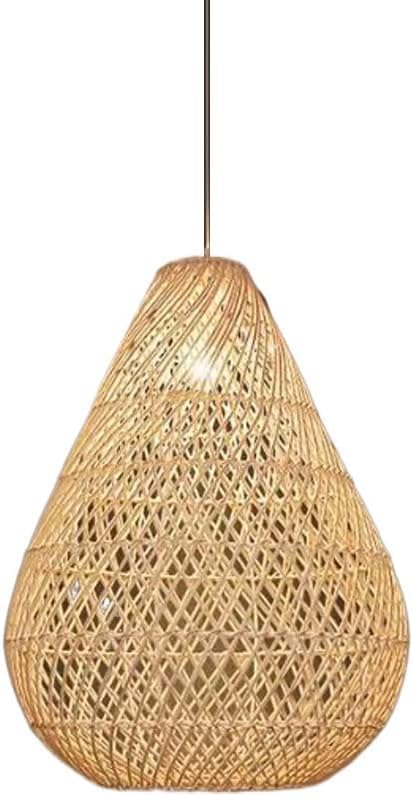 Suspension en rotin îlot de cuisine luminaire bambou salle à manger