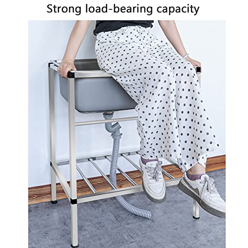 Évier de cuisine professionnel portable lavabo utilitaire 1 bac - 5