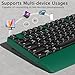 Links9+ Bluetooth & 2.4GHz Dual-Mode Wireless Keyboard, Full-Sized 104 Keys Keyboard with Palm Rest, Ergonomic Design for Windows, macOS, Laptop, Desktop, Tablet (Green)
