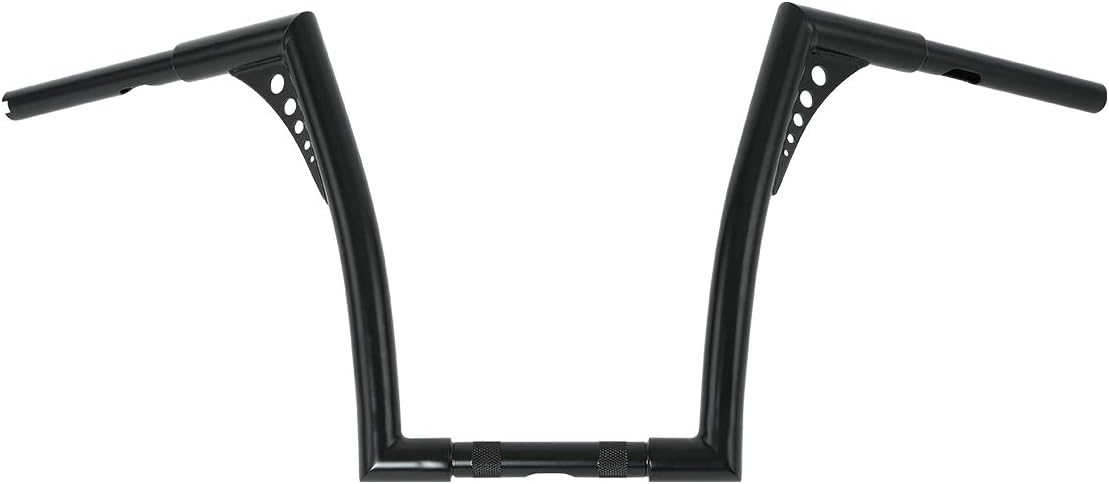 XFMT Motorcycle Black 14" Rise Batwing APE Handlebar 1-1/4" Hangers Bar For Harley Sportster XL Softail Dyna Road King