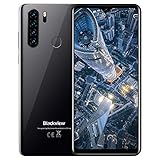 Telephone Portable 4G, Blackview A80 Plus Android 10 Smartphone Débloqué, 4Go+ 64Go, Ecran Waterdrop 6,49 Pouces, 4680 mAh, Double Nano SIM, 13MP+ 8MP Quatre Caméra, Fingerprint, Face ID, NFC, Noir