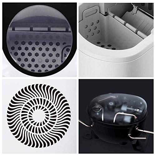 Máquina automática fabricadora de hielo pequeña, 18 kg/24 h, hace cubos de hielo, silenciosa, lista en 6-10 minutos, tanque de agua de 2,2 l miniatura 5