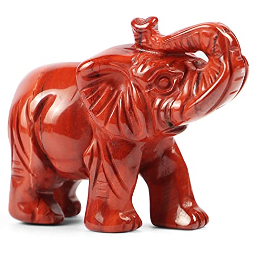 SMQ 2.0' Red Jasper Crystal Elephant...