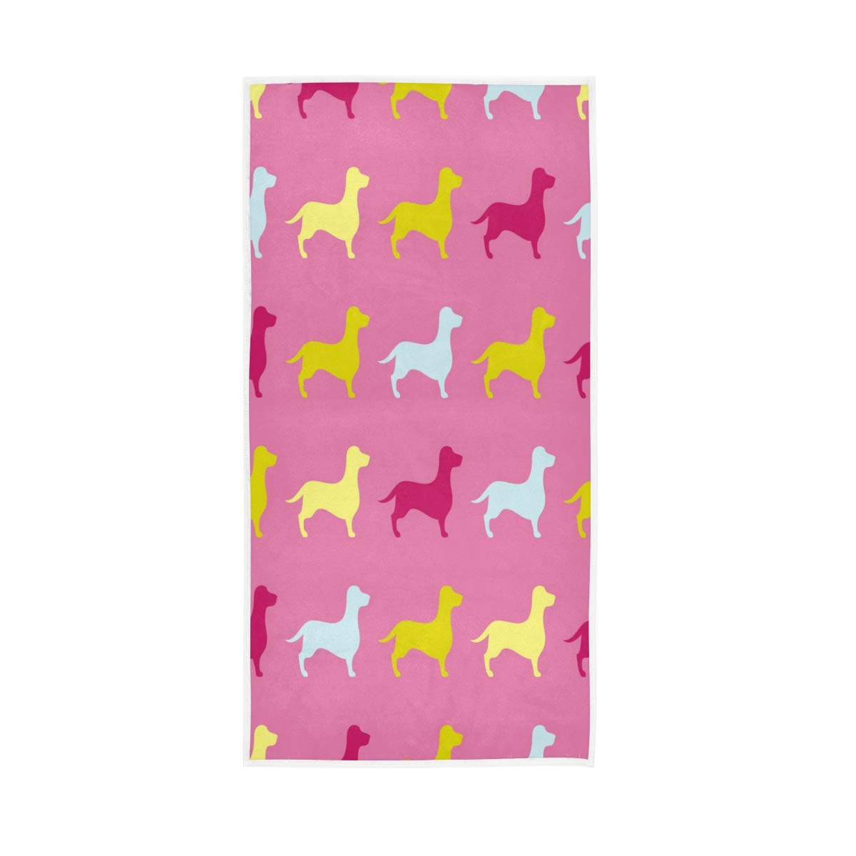HUYGD Cartoon Dachshund Puppy Dog Pink Soft Bath Hotel Spa Hand Gym Sport Towel 76 x 38 cm(30 x 15 Inches)