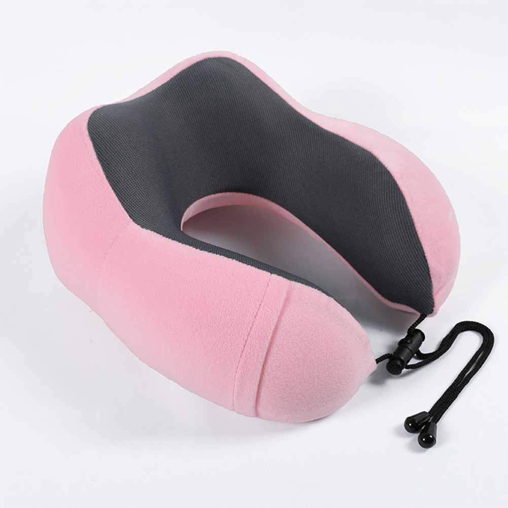 Ajustable Espuma Viscoelástica Almohada De Viaje,Se Puede Utilizar Como Cojín Para Múltiples Propósitoscordón Hebilla Almohada Para El Cuello Suave Unisex Apoyo Cuello Mentón Para -D 28x15cm(11x6in)