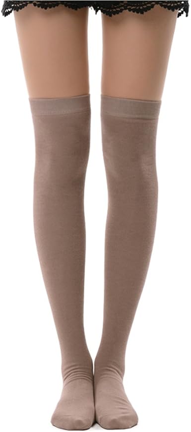 tan thigh high socks