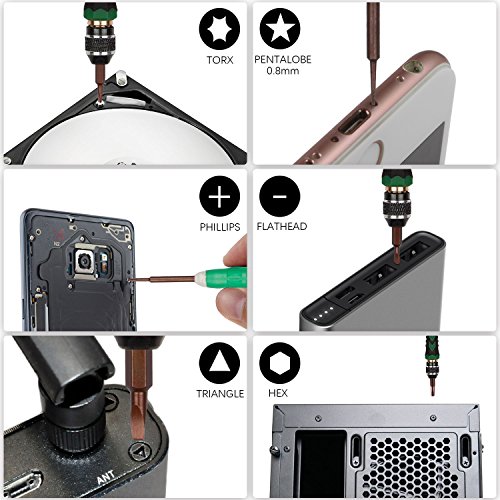 38 in 1 Precision Screwdriver Set Repair Tool Kit for iPad, iPhone, Laptop and More Tablet Computer Electronic Devices (38 in 1)