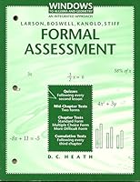 Windows to algebra and geometry: Formal assessment 0669376949 Book Cover