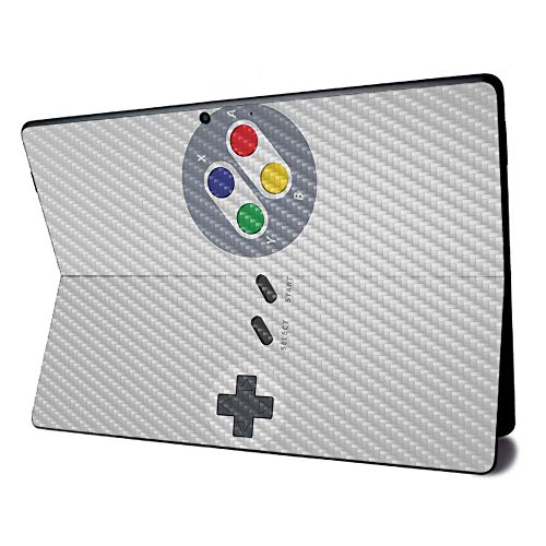 Image of MightySkins Carbon Fiber Skin for Microsoft Surface Pro X - Retro Gamer 1 | Textured Carbon Fiber Finish | Easy to Apply, Remove, and Change Styles | Made in The USA