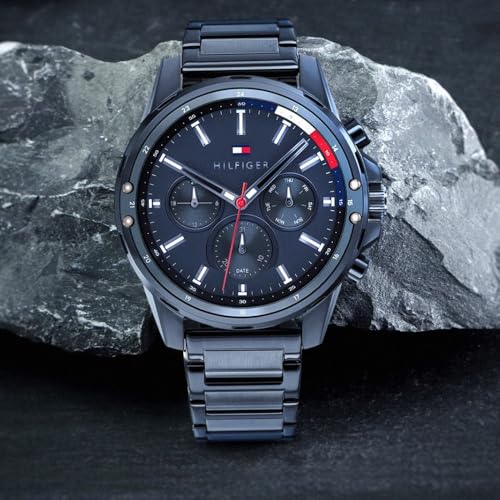 Image of Tommy Hilfiger Quartz Analog Blue Dial Stainless Steel Strap Watch for Men