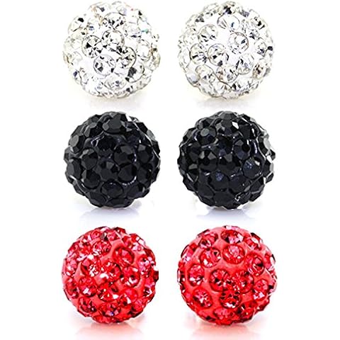 JewelrieShop Rhinestones Stud Earrings Set Cover