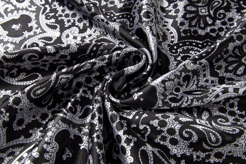 Image of 35 inch Men's Silk Cowboy Scarf - Oversized Western Bandana Neckwear, Large Square Scarf with Gift Packaging