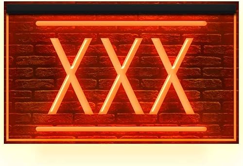 Miniatura 9 de 180019 XXX - Letrero de neón con luz LED completa para adultos HD DVD, sexual, japonesa, asiática, con luz LED (rojo, 21.5 x 12 pulgadas)