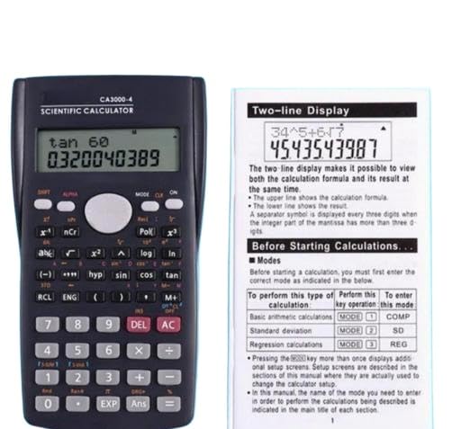 Scientific Calculator Math Calculator 2-Line Engineering Scientific Calculator Function Calculator for Student and Teacher 16 AAA Batteries Included.-image-46