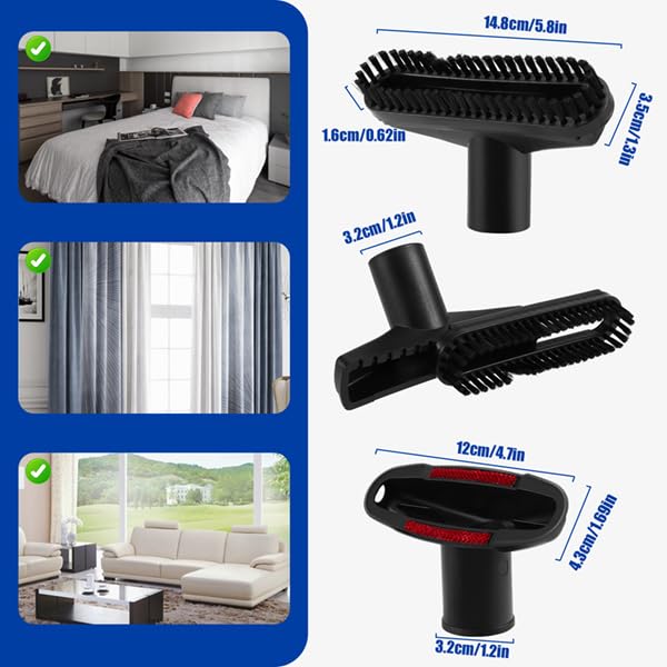 Kit Accessori Aspirapolvere 6 Pezzi | Con Adattatore 32-35 Mm | Spazzole Per Pulizia Profonda - Foto 5