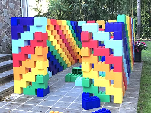 EverBlock 12' x 6' Full Size Plastic Modular Bulk Pack | Giant Building Blocks | Easy to Connect & Reuse | Indoor & Outdoor Use | Build Displays & Structures | Blue by EverBlock - Image 8