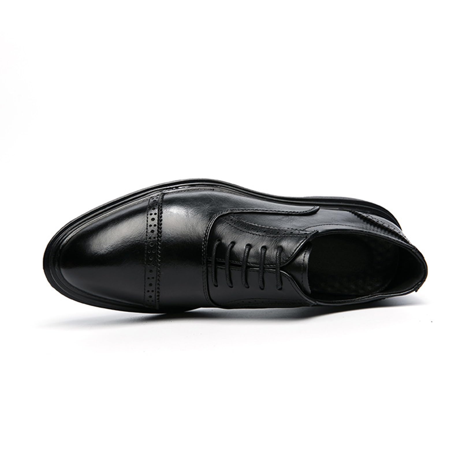 Herren Schnürsenkel Derby Schuhe Flügel Oxford Schuhe Runde Zehen Hochzeit Business Anzug Schuhe