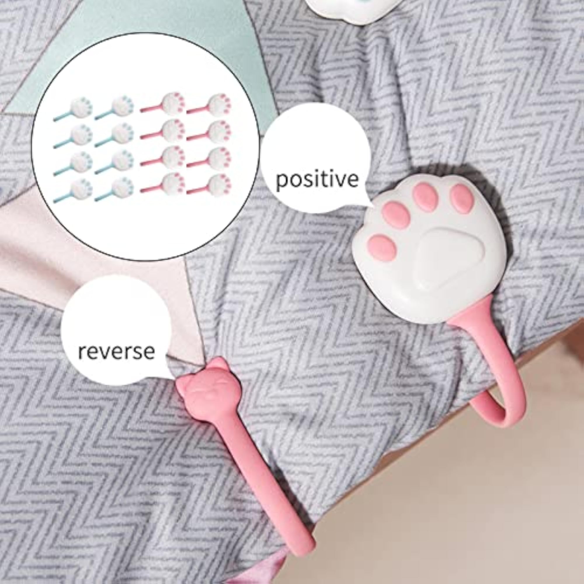 8Pcs Non-Slip Quilt Fixer Clip, Holder Fastener for Bed