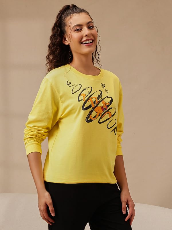 Image of Clovia Women's Terry Cotton Winterwear Sweatshirt