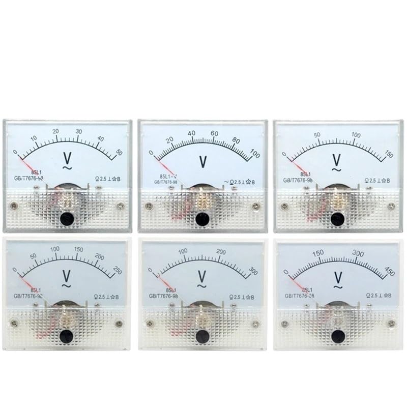 Voltmètre AC pour éviter les surtensions avec panneau analogique 50V