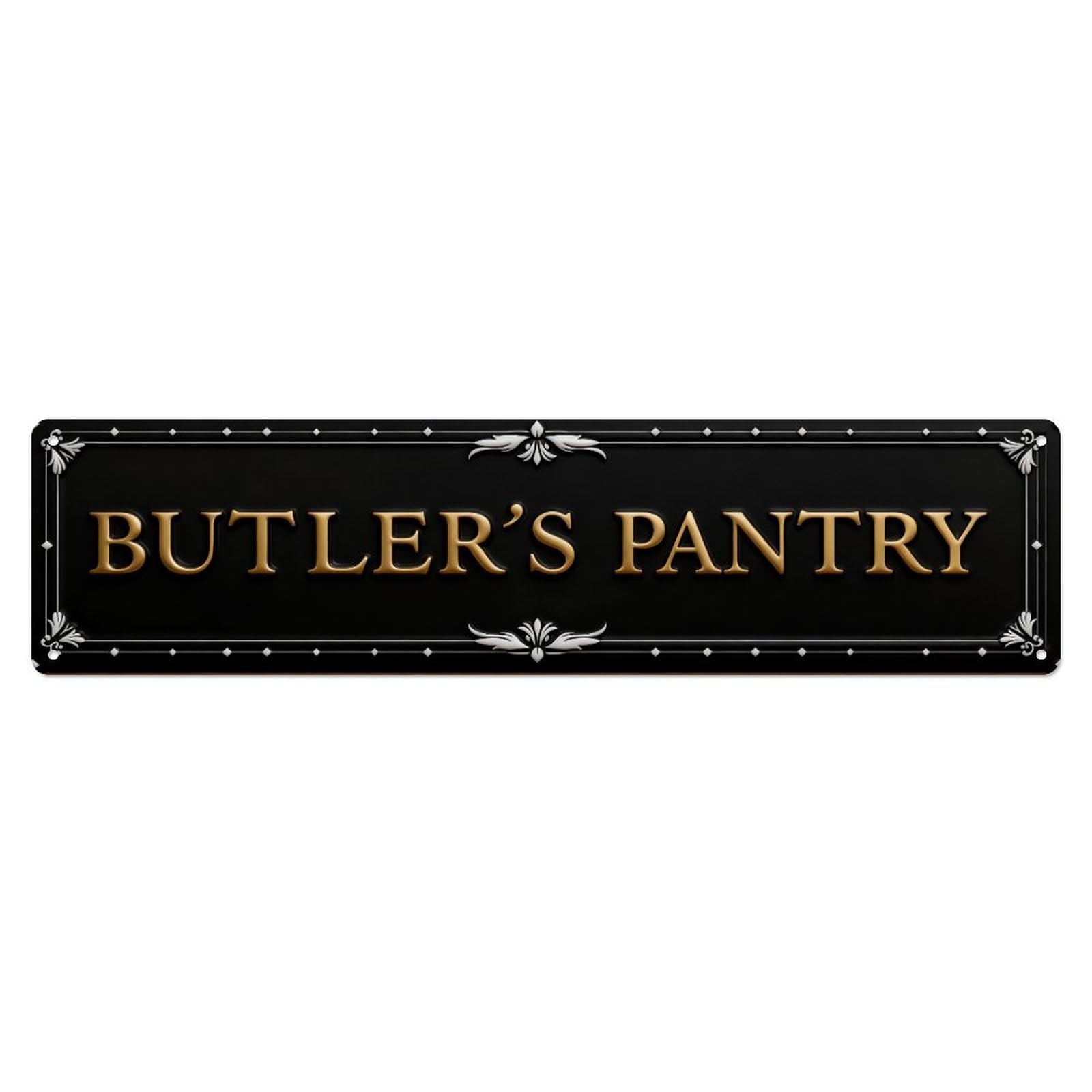 Butler's Pantry Sign Pattern Metal Tin Sign Plaque