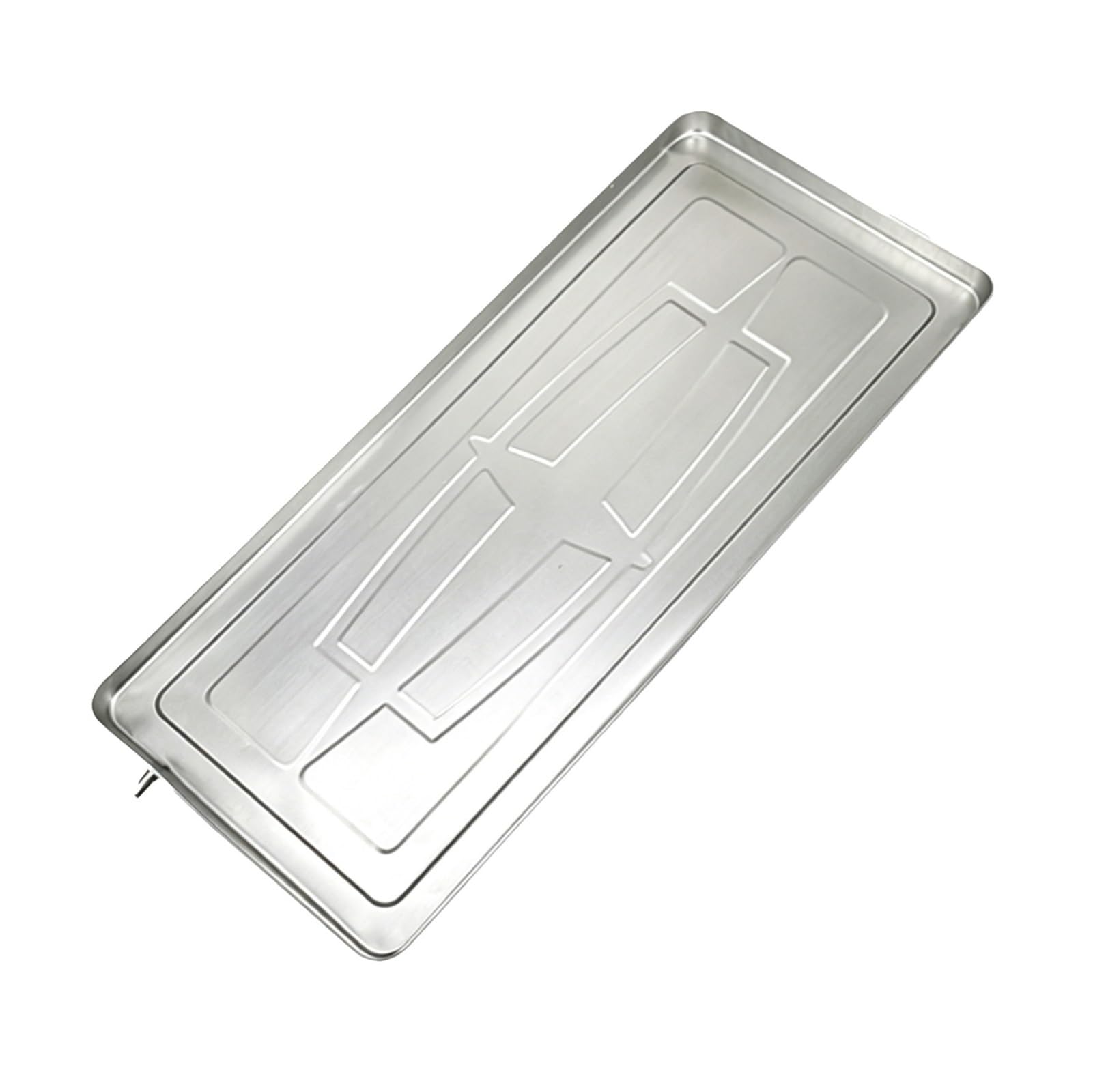 ZLLPIGLS One-Piece Stainless Steel Drip Tray, with 5m Drain Hose Kit Drip Pan, Rounded Corners Air Conditioner Drain Pan, for Split-type Machines(36.6in/93cm)