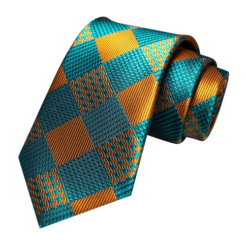 Image of JEMYGINS Mens Tie and Lapel Pin Necktie Pocket Square Cufflinks and Tie Clip Sets for Business Casual 5PCS