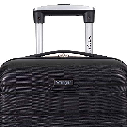 Wrangler Hardside Carry-On Spinner Luggage, Black, 20-Inch #TOP5
