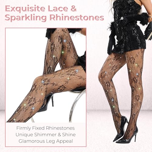 Women's Patterned Fishnet Tights Gothic Stockings High Waist Black Goth Pantyhose for Women3