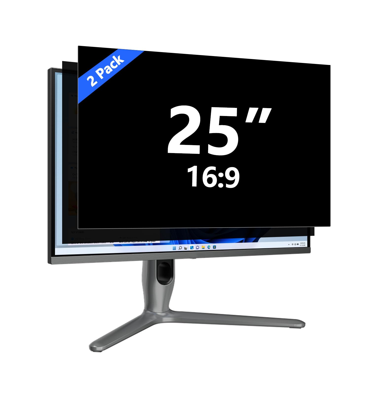Filtre de confidentialité de 25" pour écran large d'ordinateur de bureau - Anti-reflets, bloque 96 % des UV, anti-rayures avec rapport d'aspect 16:9